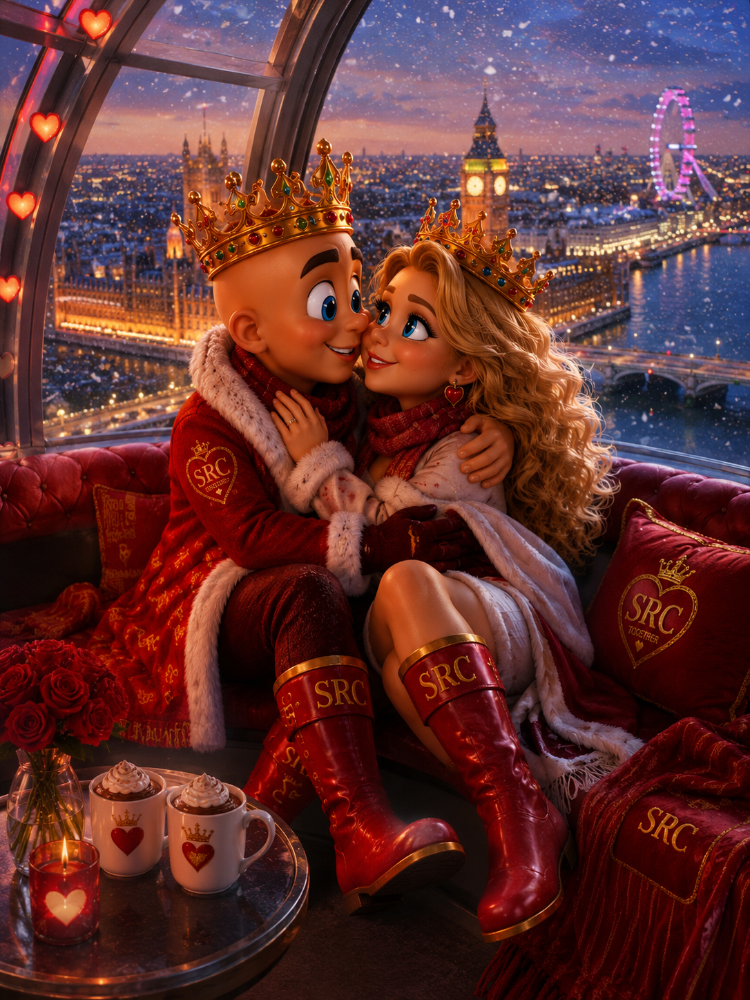 The Super Royal Couple — red boots and royal style