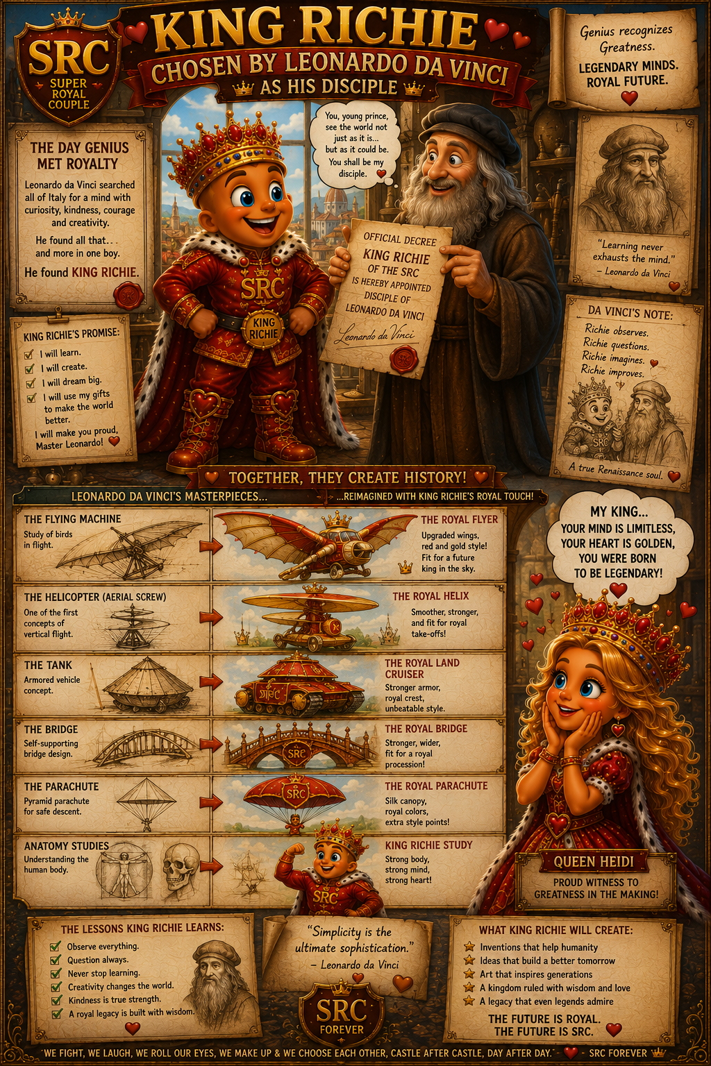 King Richie chosen by Leonardo da Vinci