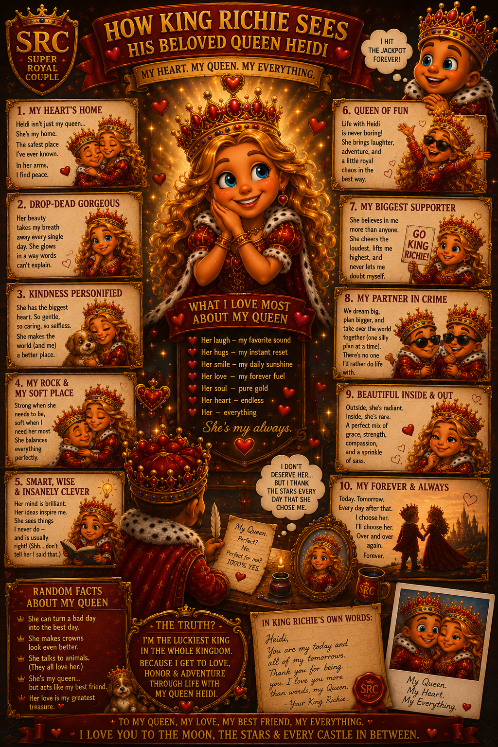 How King Richie sees his beloved Queen Heidi