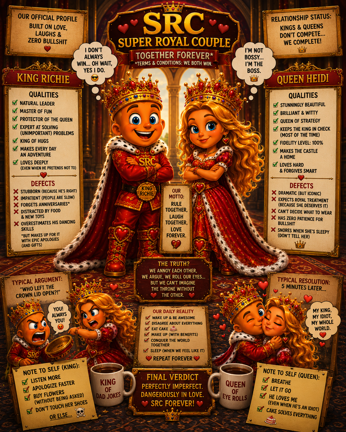SRC Official Profile — Qualities & Defects of King Richie and Queen Heidi